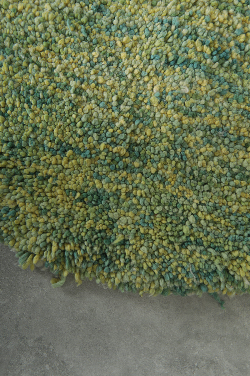 Round Moroccan Rug - 3 ft Handwoven Berber Carpet