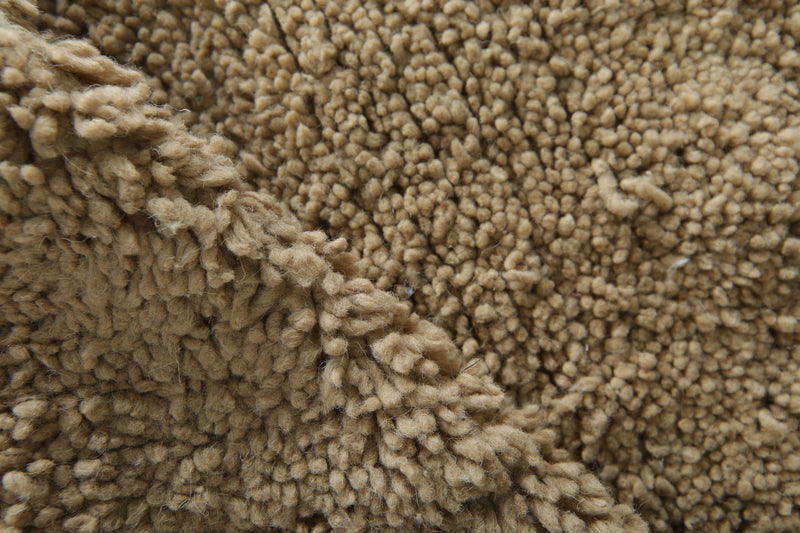 Small Moroccan wool rug – Handmade light brown carpet - 2 ft x 3.4 ft