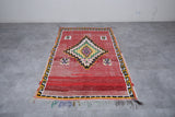 Vintage Moroccan rug 4.2 X 6.1 Feet