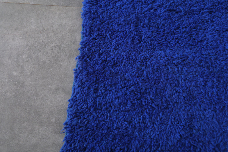 Long Moroccan Runner Rug - 2.9 X 16.7 Feet | Vibrant Blue Design