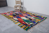 Colorful vintage Moroccan rug 3.5 X 6.1 Feet