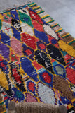 Colorful vintage Moroccan rug 3.5 X 6.1 Feet