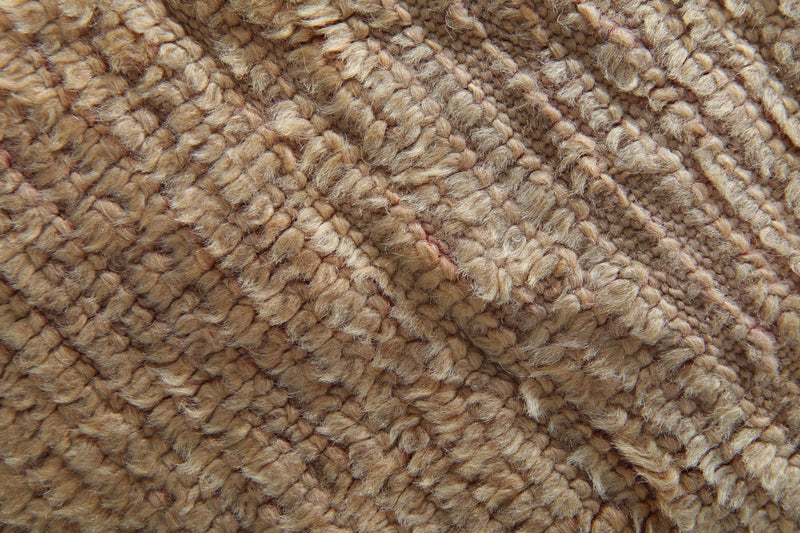 Beige wool ottoman poufs - Handwoven floor cushions