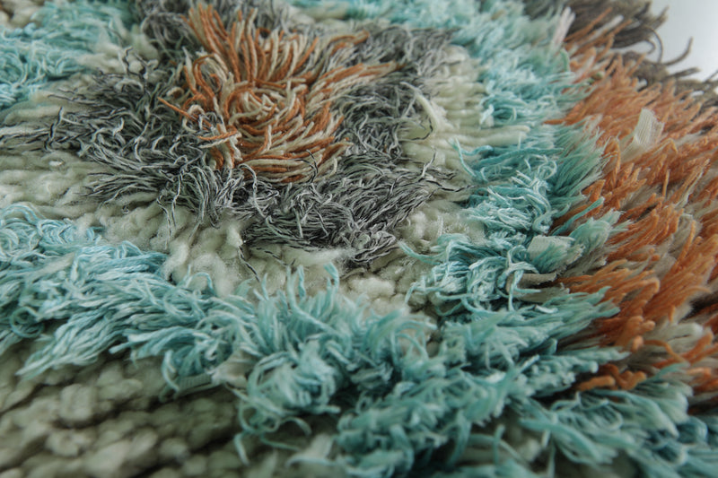 Moroccan Berber Rug – 1.8 x 4 Feet – Diamond Multicolored Handwoven Art - Boucherouite Rugs