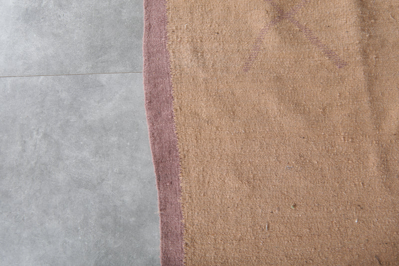 Moroccan Flatweave Wool Rug - 7.3 x 9.3 feet Minimal Tribal Kilim Carpet - Flat woven rugs