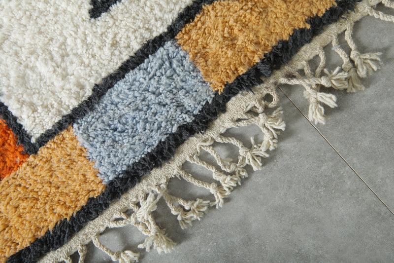 Colorful Moroccan rug  7.5 ft x 11 ft - Handmade