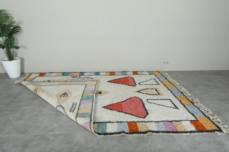 Colorful Moroccan rug  7.5 ft x 11 ft - Handmade