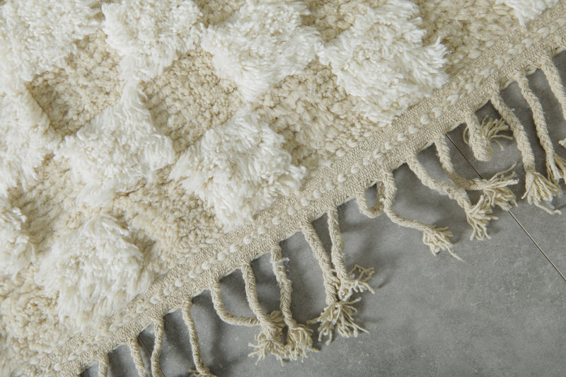 Checkered Moroccan rug  8.2 feet x 9.6 feet - Handmade