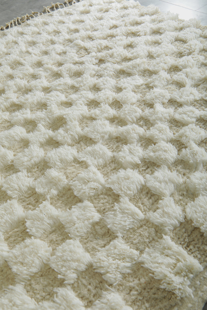 Checkered Moroccan rug  8.2 feet x 9.6 feet - Handmade