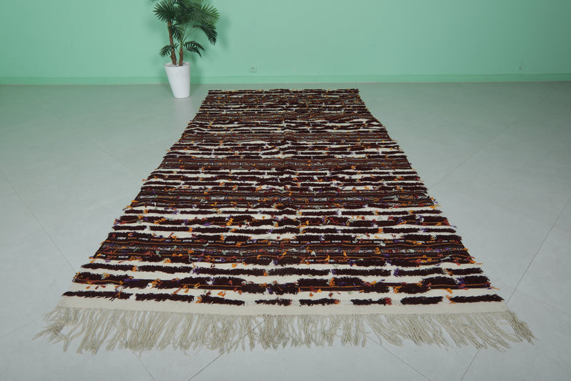 Long Moroccan Wedding Rug - 5.4 FT x 10 FT | Handwoven Berber Design - Wedding blanket