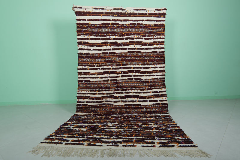 Long Moroccan Wedding Rug - 5.4 FT x 10 FT | Handwoven Berber Design - Wedding blanket