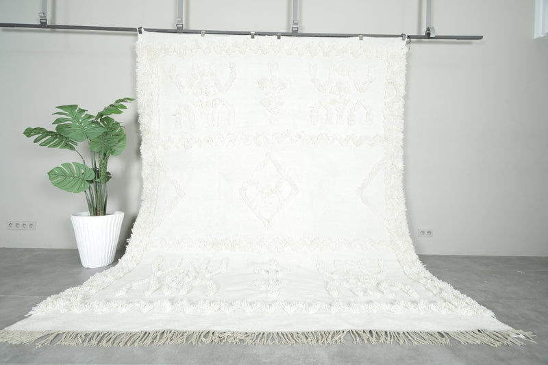 White berber Moroccan rug - Custom size