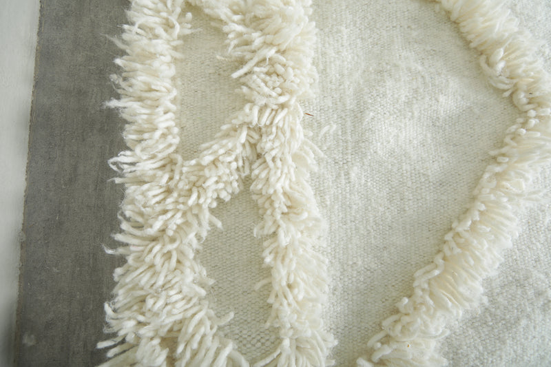 White berber Moroccan rug - Custom size