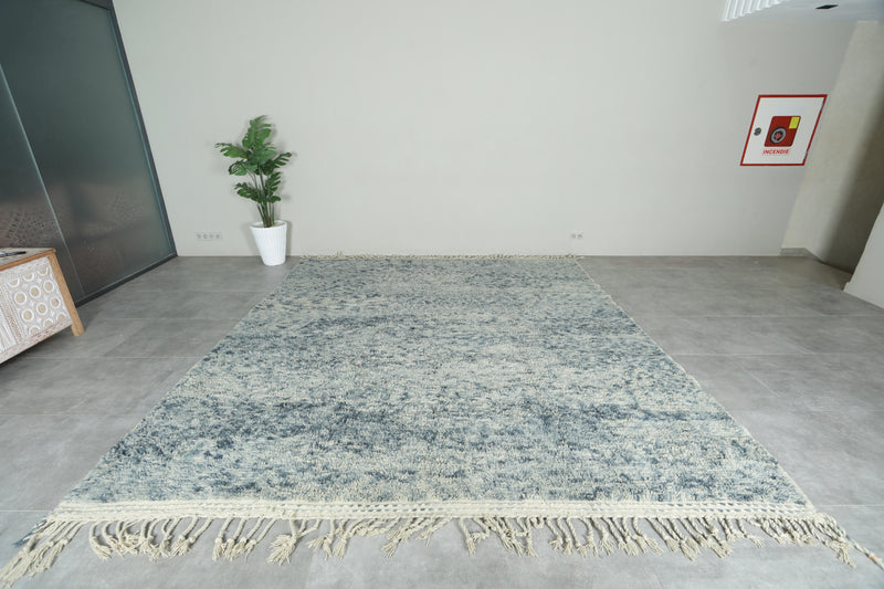 Moroccan wool rug 10 ft x 11.1 ft - Handmade