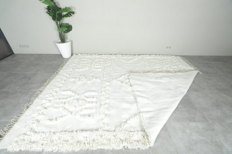 White berber Moroccan rug - Custom size
