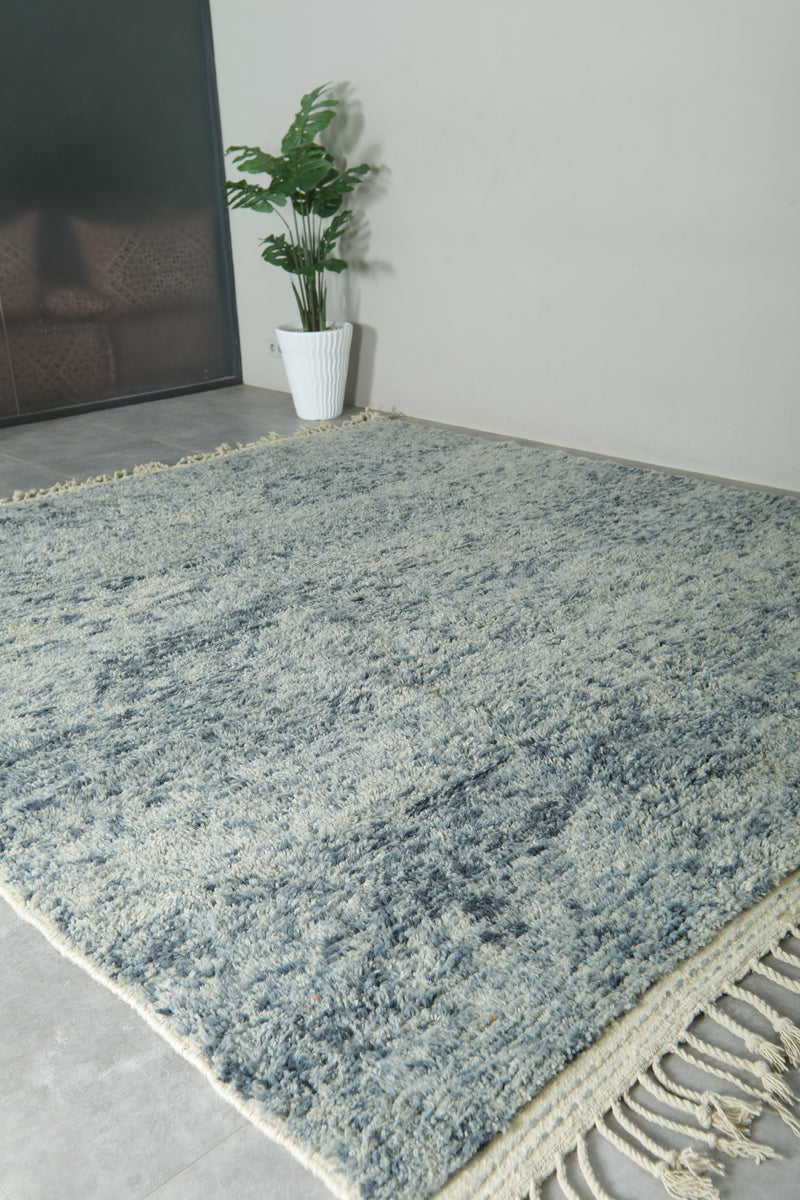 Moroccan wool rug 10 ft x 11.1 ft - Handmade