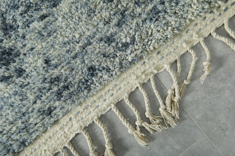 Moroccan wool rug 10 ft x 11.1 ft - Handmade