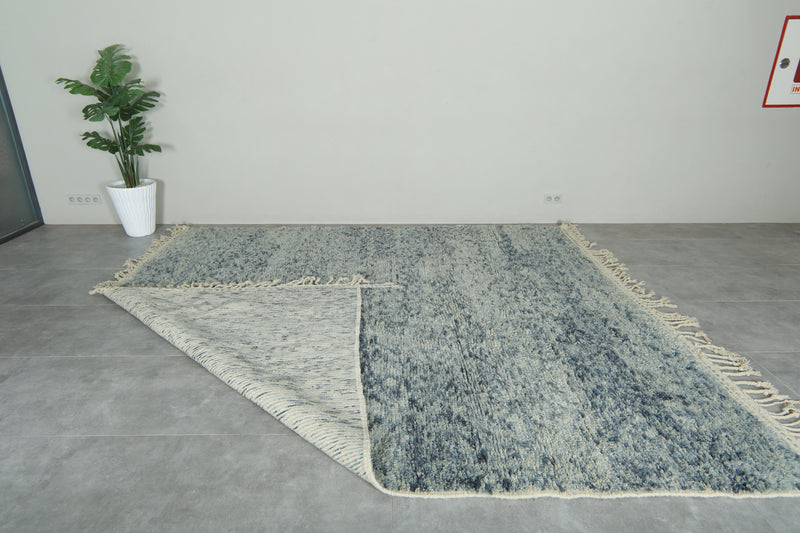 Moroccan wool rug 10 ft x 11.1 ft - Handmade