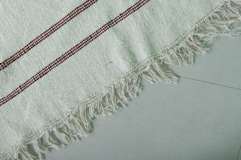 Moroccan Handwoven Kilim Rug 5.2 FT x 9.5 FT - Elegant Geometric Design - Handwoven Kilim