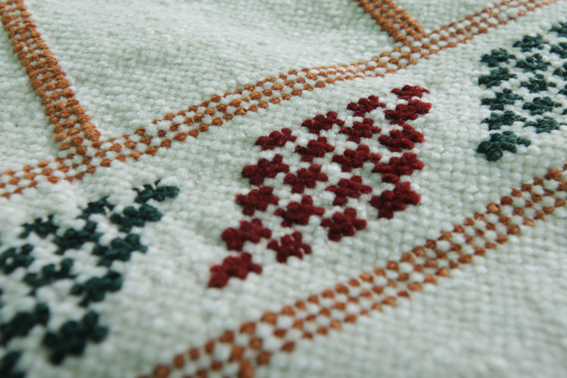 Moroccan Handwoven Kilim Rug 5.2 FT x 9.5 FT - Elegant Geometric Design - Handwoven Kilim