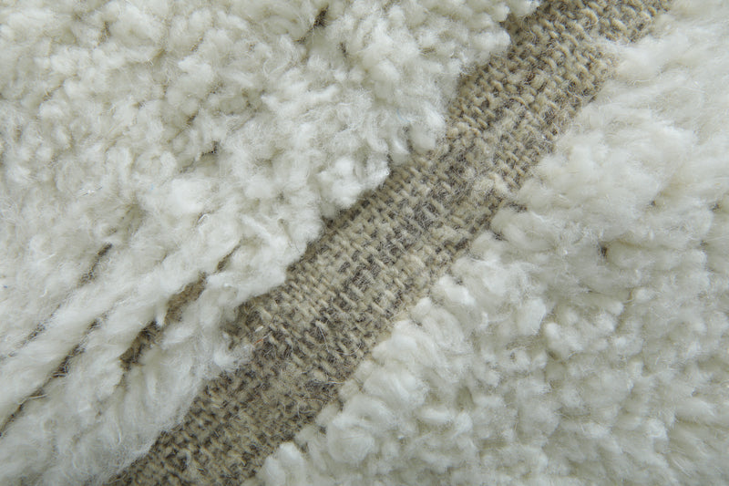 Moroccan berber white and gray geometric rug  8.4 feet x 10 feet- Handmade - moroccan rug