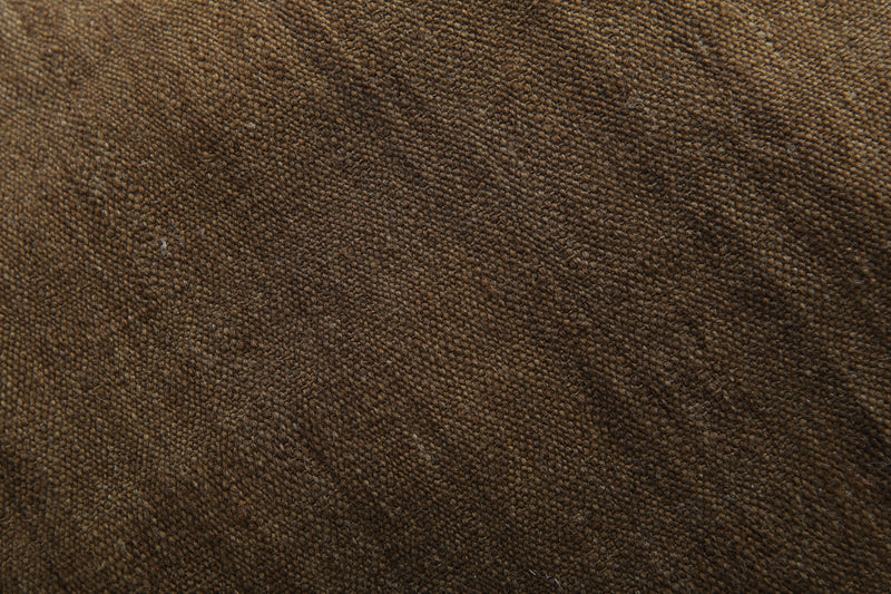 Brown Moroccan kilim pouf - Handwoven wool floor