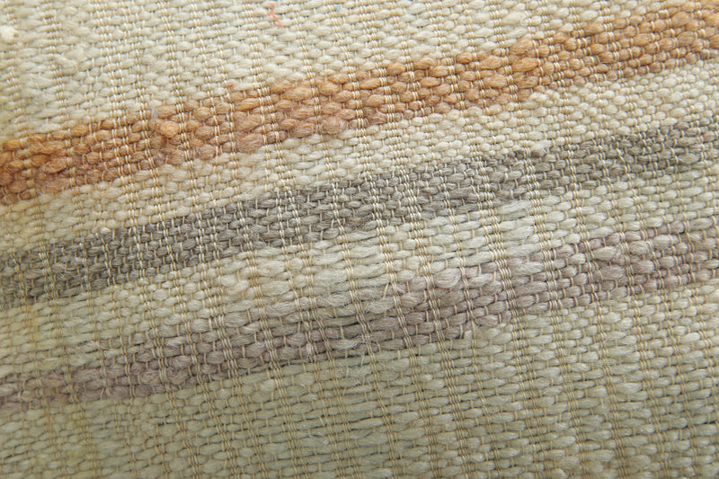 Brown Moroccan kilim pouf - Handwoven wool floor