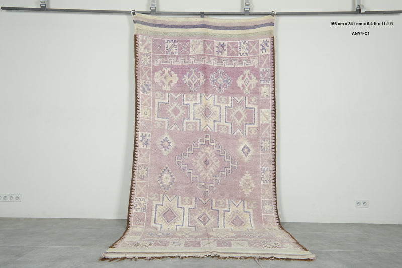 Geometric Moroccan wool rug - 5.4 ft x 11.1 ft - Azilal carpet - Azilal rugs