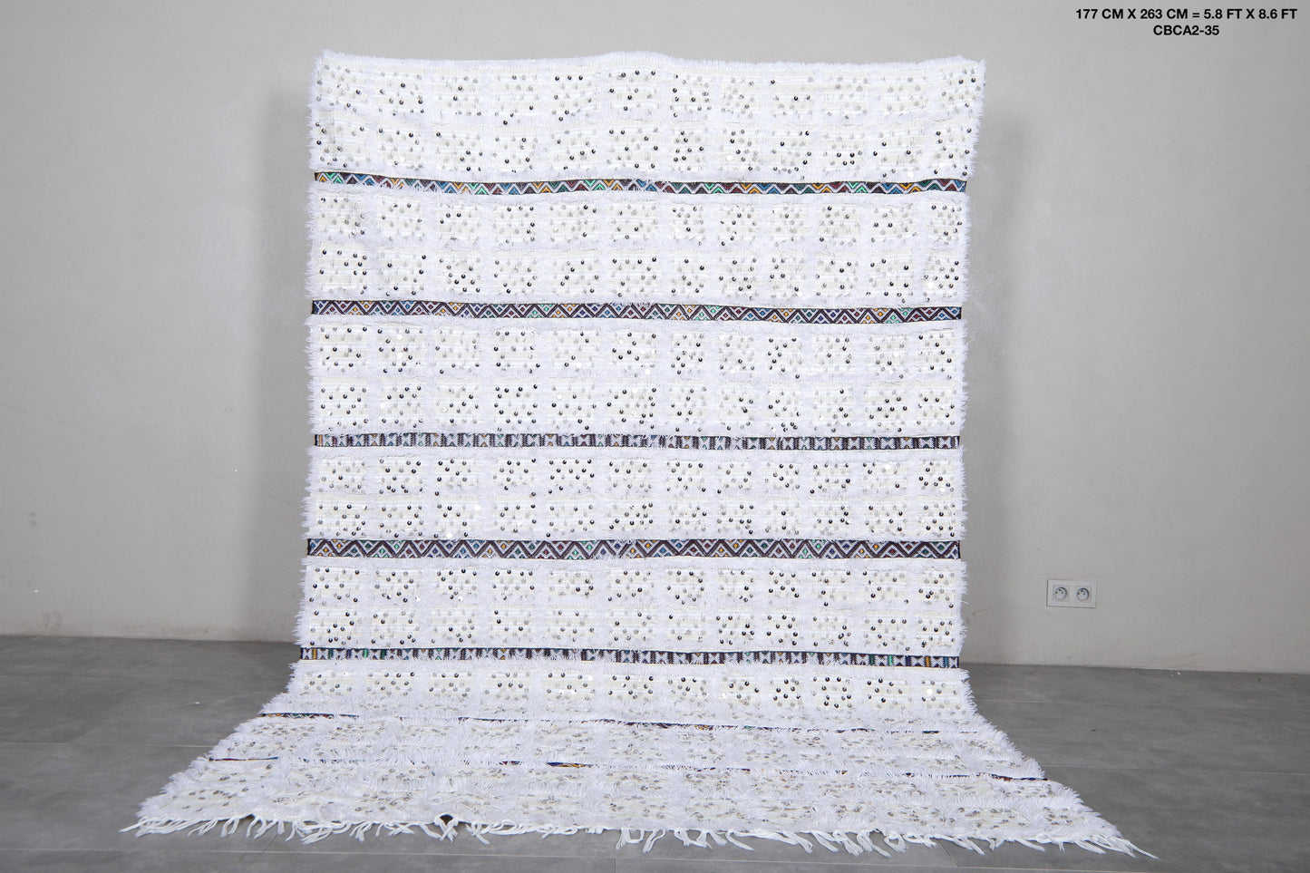 Moroccan rug 5.8 X 8.6 Feet - Flat woven rugs