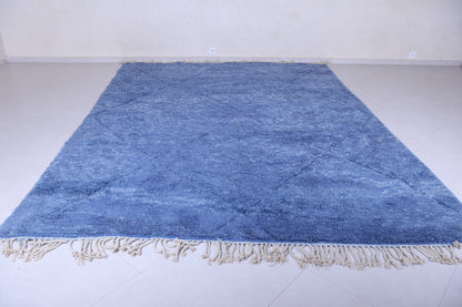 Beni Ourain Moroccan rug - Blue Berber handmade carpet - custom Rug