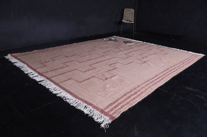 Handwoven Moroccan wool rug - Berber custom rug - Kilim rug