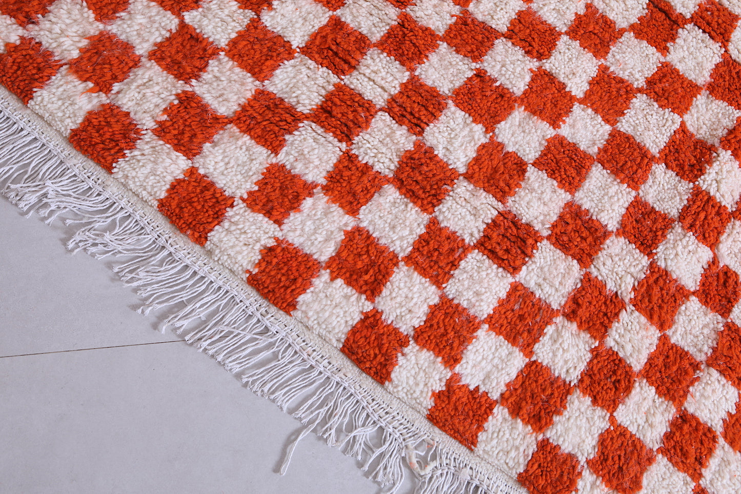 Checkered Moroccan rug - Moroccan Berber red rug - Custom Rug
