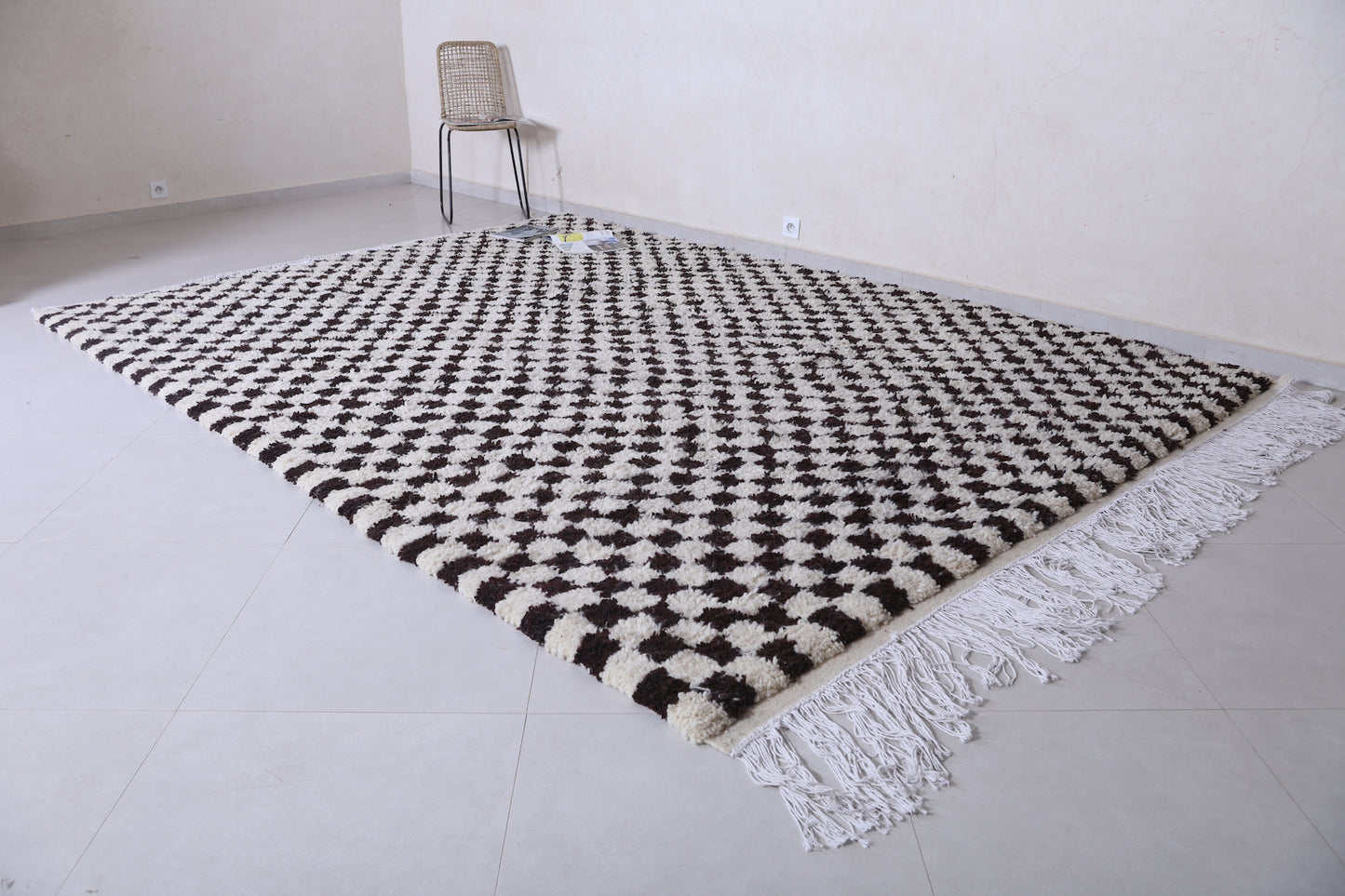 Checkered Moroccan rug - Azilal rug - Custom Rug
