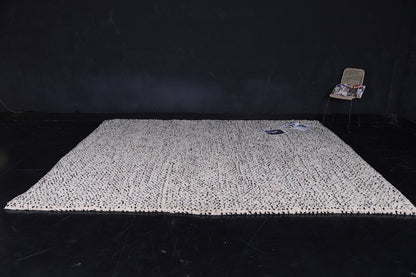 Moroccan solid rug - Berber blue rug