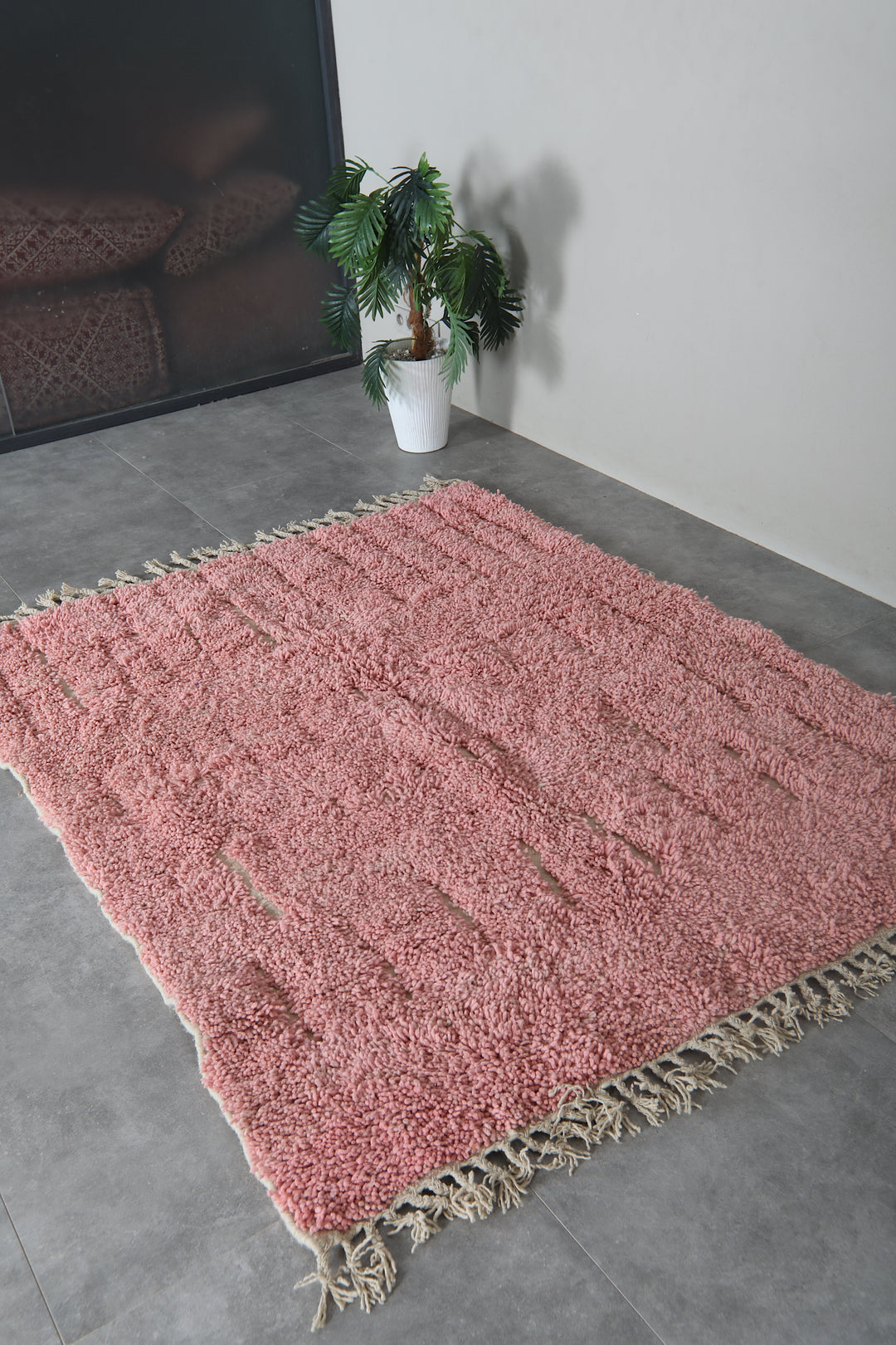 スカート SHE Tokyo muddy fringe border pink 36 ファンシーフェザー