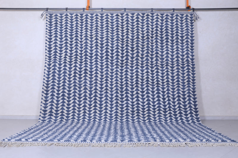 Custom Handmade blue berber Rug - Moroccan wool rug - custom moroccan rugs