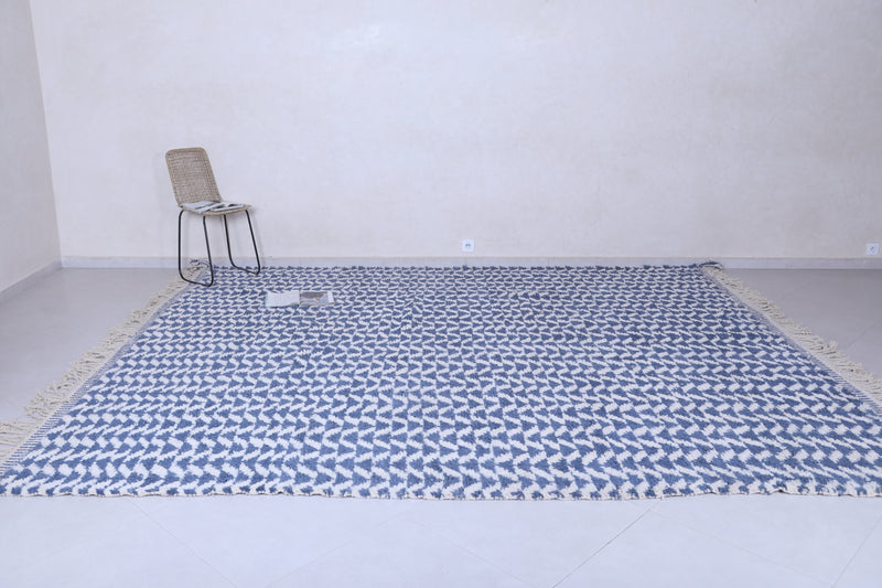 Custom Handmade blue berber Rug - Moroccan wool rug - custom moroccan rugs