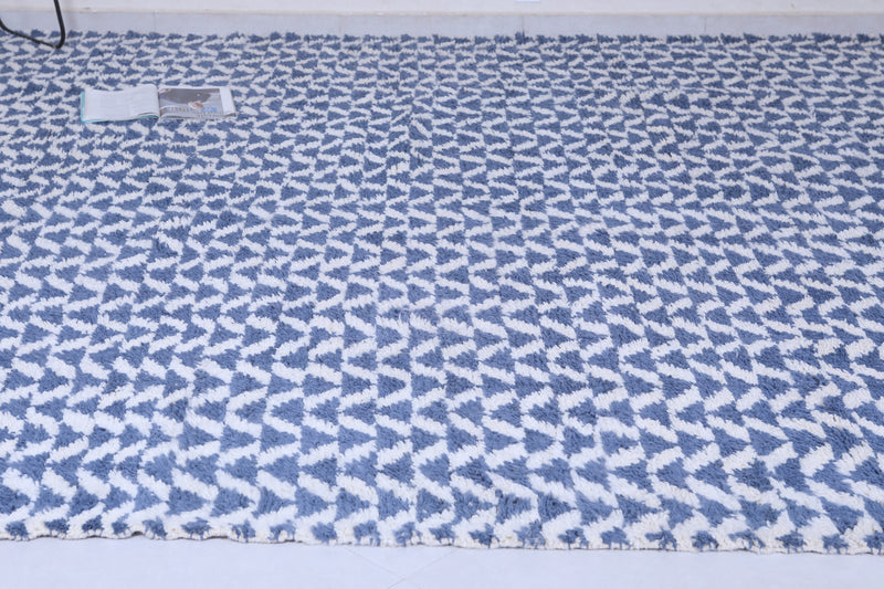 Custom Handmade blue berber Rug - Moroccan wool rug - custom moroccan rugs