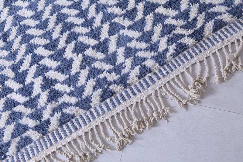 Custom Handmade blue berber Rug - Moroccan wool rug - custom moroccan rugs