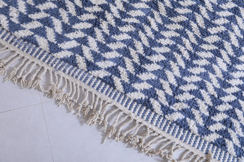 Custom Handmade blue berber Rug - Moroccan wool rug - custom moroccan rugs