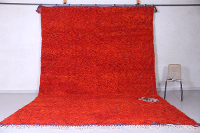 Authentic rug - Moroccan Beniourain Red rug - Wool rug - custom moroccan rugs