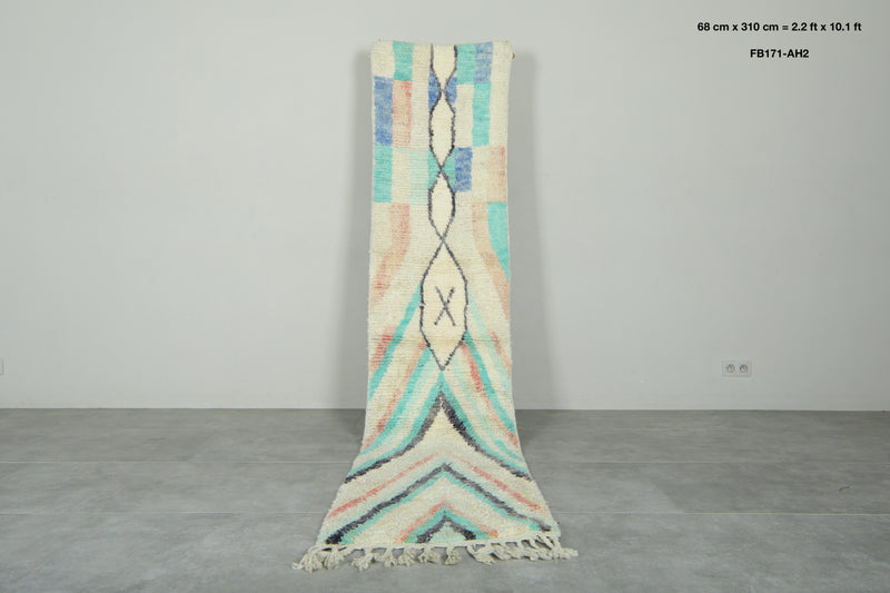 Handwoven Moroccan azilal runner rug - 2.2 ft x 10.1 ft