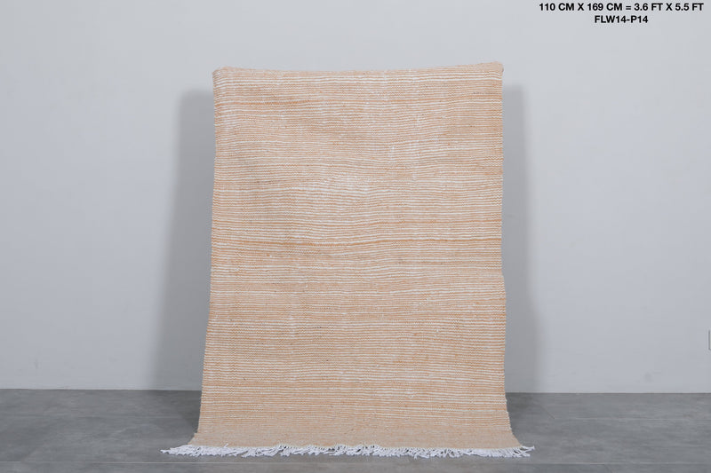 Natural Moroccan Rug - 3.6 X 5.5 Feet | Handwoven Elegance