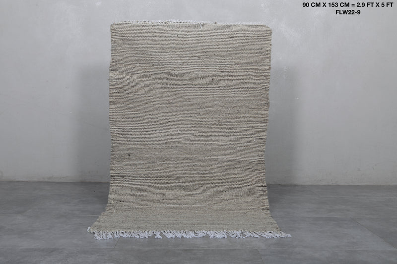 Moroccan Rug - Handwoven Wool | 2.9 x 5 FT - Flat woven rugs