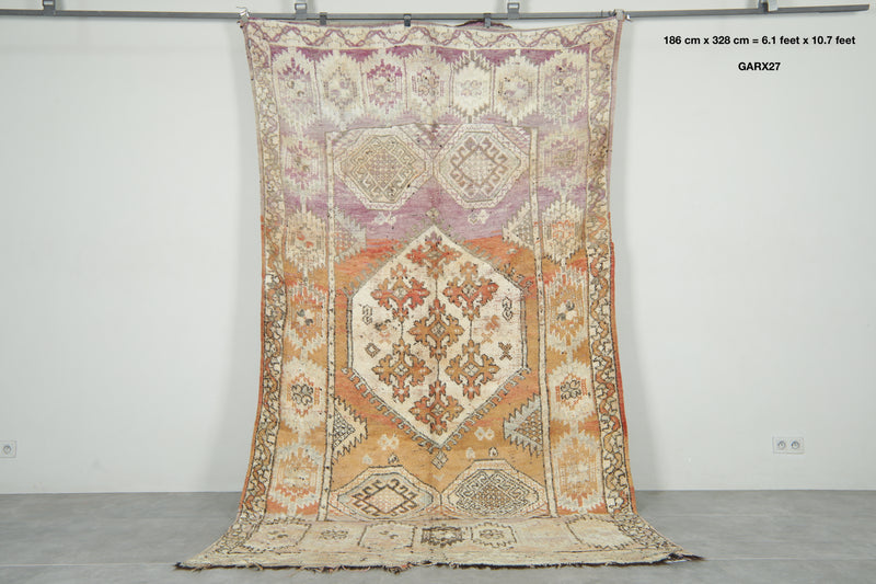 Abstract azilal rug - Authentic Moroccan wool area rug - 6.1 feet x 10.7 feet