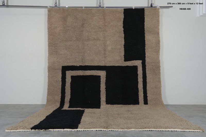 Handmade Wool Rug 9 feet x 12 feet - moroccan rug