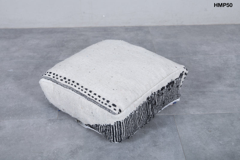 Moroccan handmade old ottoman pouf - kilim pouf