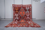 Moroccan vintage rug 7 X 11 Feet