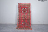 Vintage Moroccan rug 3.4 X 8.1 Feet