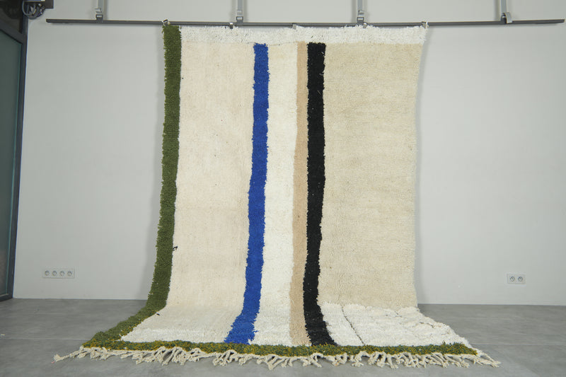 Beni ourain rug 7.5 x 11.6 feet hand knotted rug - Moroccan area rug